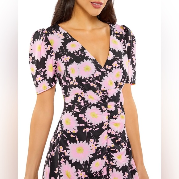 NWT Likely Mylene Ruched Floral High-Low Midi Dress Size 2 $238 - Picture 4 of 8